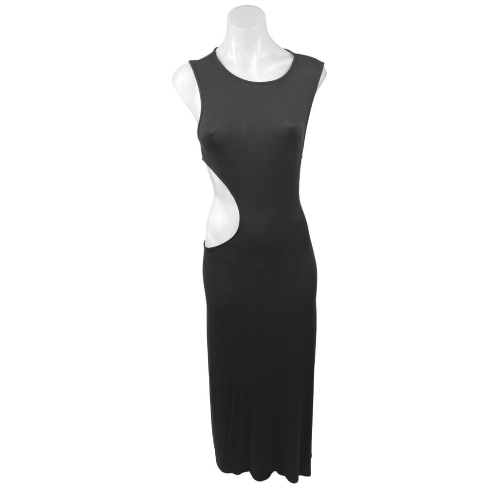 WeWoreWhat Black Sleeveless Cutout Stretch Pullover Maxi Bodycon Dress Size S